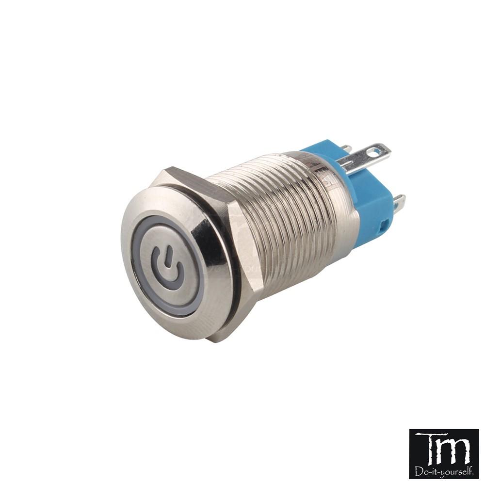 Nút Nhấn Có Đèn Phi 12mm 12V