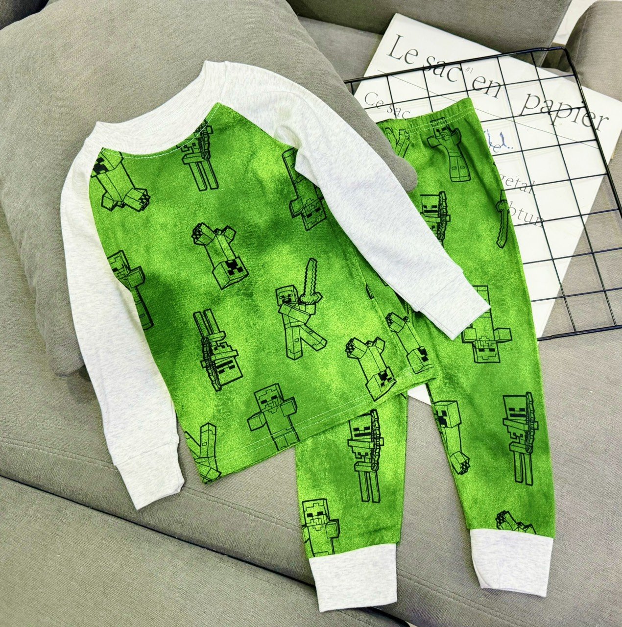 Đồ bộ bé trai, bộ ngủ dài tay cho bé trai size 8-25KG chất thun cotton mềm mịn mát