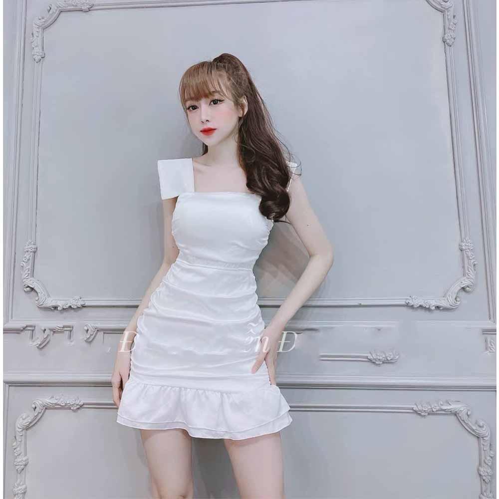 Đầm váy body 2 dây bản to siêu xinh xắn thời trang nữ dạo phố dự tiệc