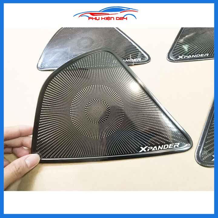 Bộ ốp màng loa vân Titan cho xe Xpander 2018-2019-2020-2021-2022 chống xước trang trí nội thất ô tô