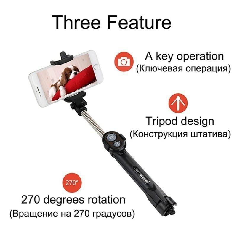 Gậy selfie bluetooth + giá đỡ 3 chân chuyên dụng cho điện thoại di động chất lượng cao