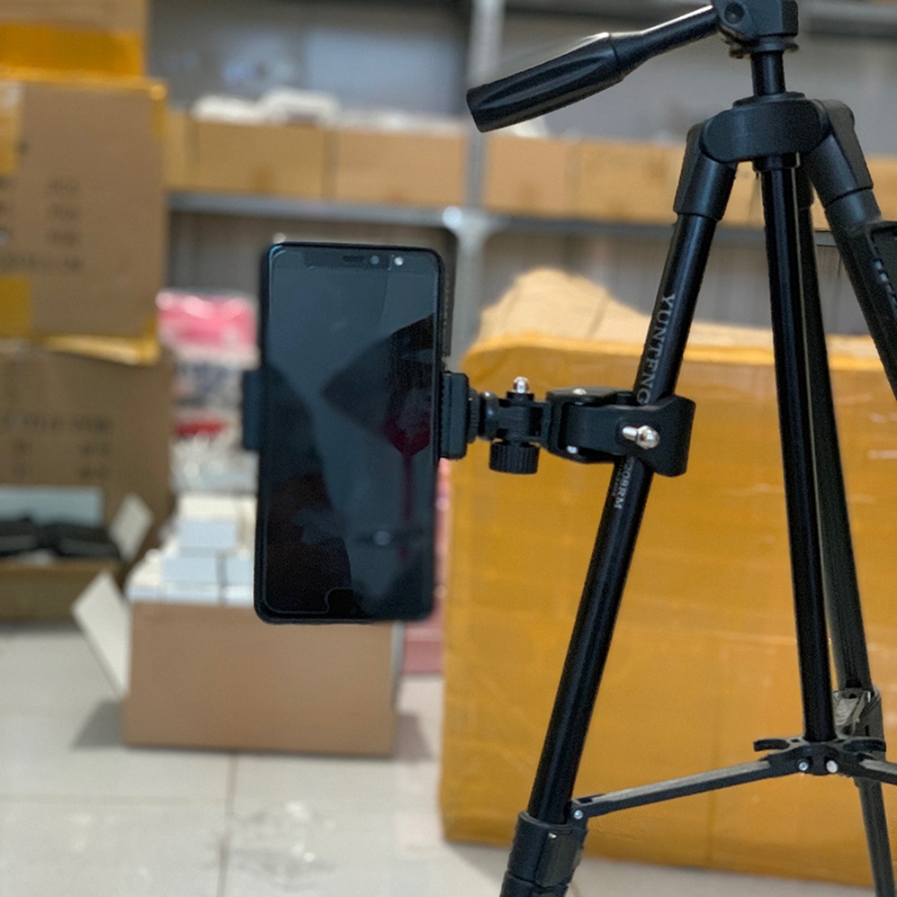 Hình ảnh Đầu nối giá đỡ SmileBox kẹp điện thoại gắn vào tripod hỗ trợ livestream, quay phim nhiều máy cùng lúc, kẹp cạnh bàn, gắn xe đạp- Hàng chính hãng