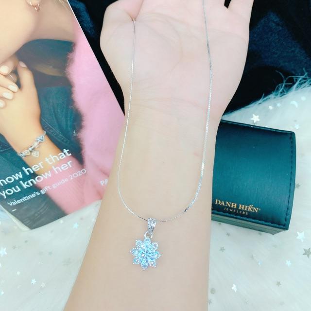 Dây chuyền mặt đá mạ bạch kim RCLN