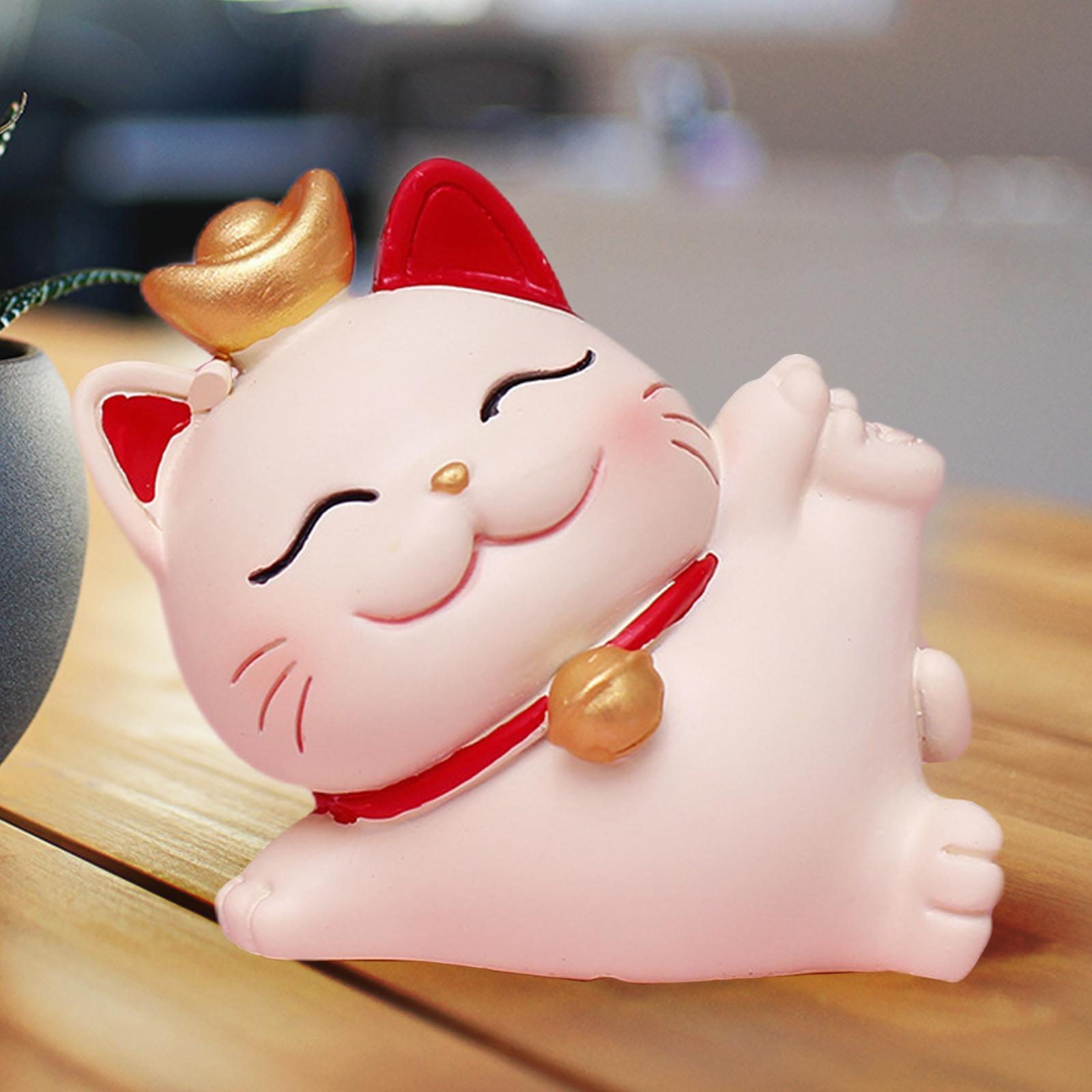 Tượng Mèo May Mắn Trang Trí Xe Hơi/ Nhà