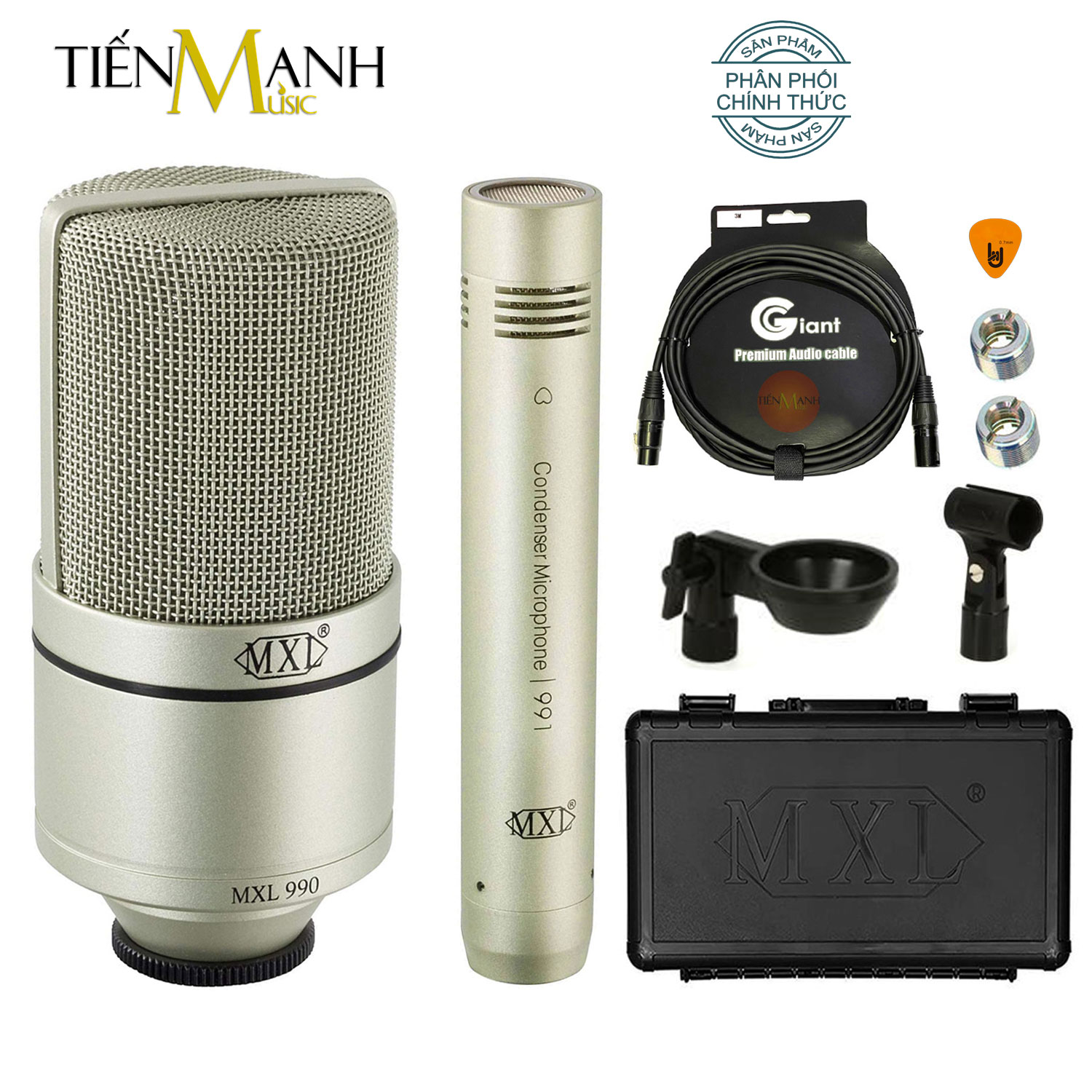 [Tặng Cable] Bộ Micro MXL 990-991 Thu Âm Giọng Hát và Nhạc cụ Mic Phòng Thu Studio MXL990 MXL991 Microphone Cardioid Hàng Chính Hãng - Kèm Móng Gẩy DreamMaker