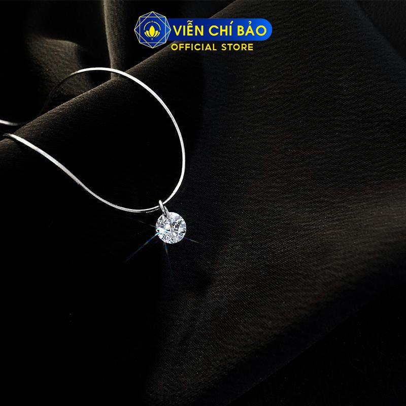 Dây chuyền bạc nữ mặt pha lê New chất liệu bạc 925 thời trang phụ kiện trang sức nữ Viễn Chí Bảo D400356x*