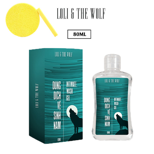 Dung dịch vệ sinh nam LOLI &amp; THE WOLF chai nhỏ gọn 80ml - Hương Original Nam Tính, Tặng Kèm Mút Rửa Mặt