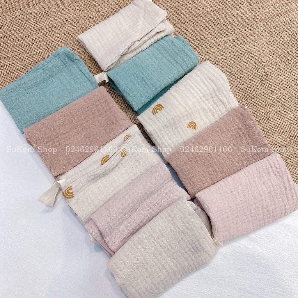 Set 5c khăn sữa Muslin 4 lớp siêu mềm