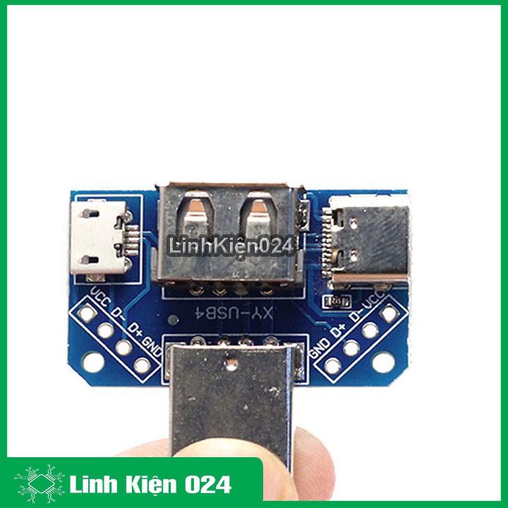 PCB Chuyển Đổi USB A Đực Sang USB Cái-USB Micro-Type C