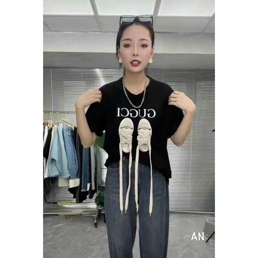 Áo phông Gu đôi giày buộc dây