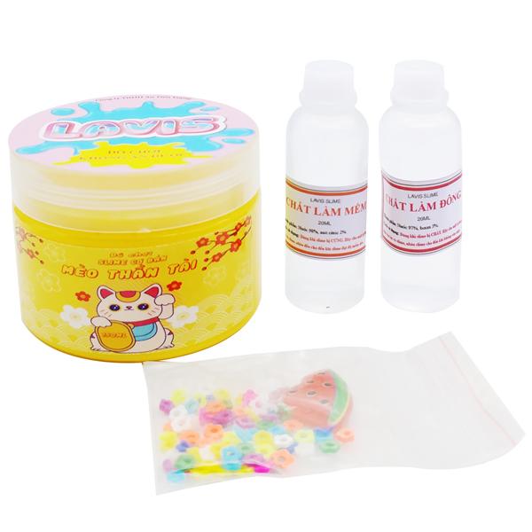 Đồ Chơi Slime Cơ Bản Lavis: Mèo Thần Tài - 150 ml