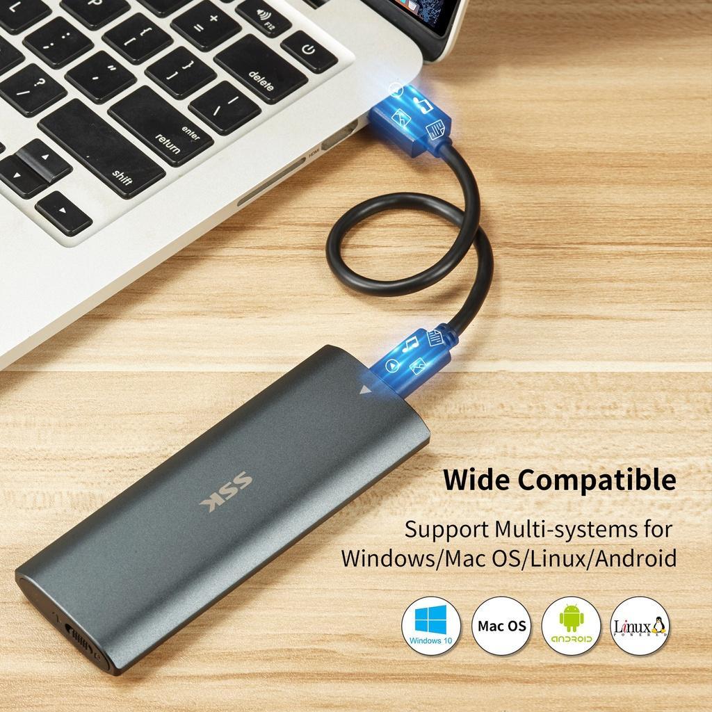 Hộp Đựng Ổ Đĩa Cứng SSD M.2 NVME SATA USB C Gen2 10Gbps PCIe NGFF SSD 2242 2260 2280 M.2 SSD