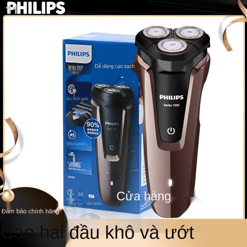 Máy cạo râu Philips Series 1000, S1060, cạo khô và ướt - BẢO HÀNH 2 NĂM