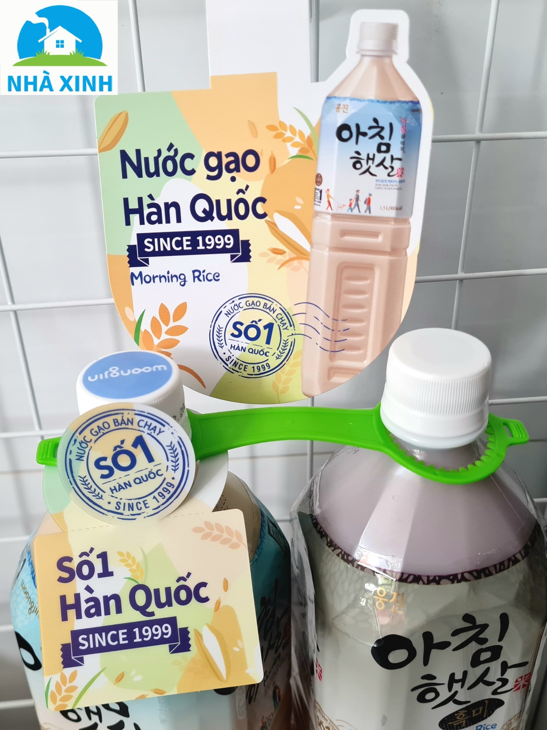 Nước gạo Hàn Quốc Morning Rice 1.5L - Combo 2 chai Mix vị gạo trắng &amp; gạo lứt