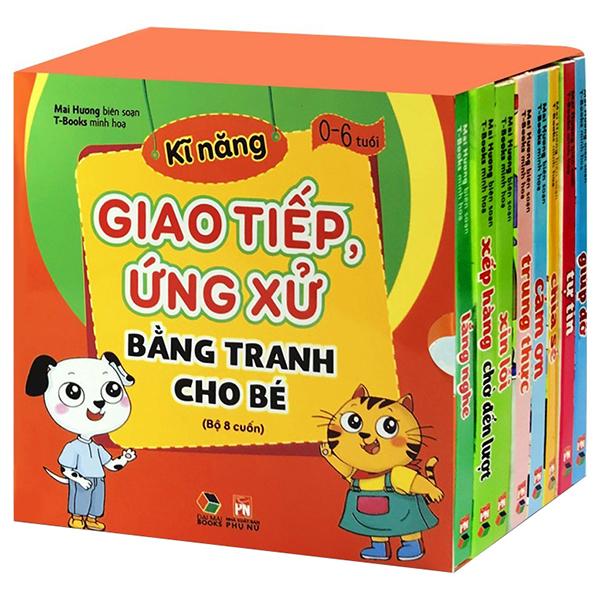 Bộ Sách Kĩ Năng Giao Tiếp Ứng Xử Bằng Tranh Cho Bé 0-6 Tuổi (Bộ 8 Cuốn)