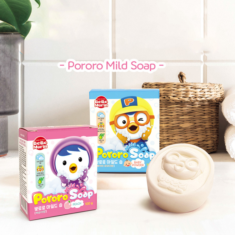 Xà bông tắm, rửa mặt hương trái cây Pororo Hàn Quốc 100g - Làm sạch, trắng sáng da trẻ em