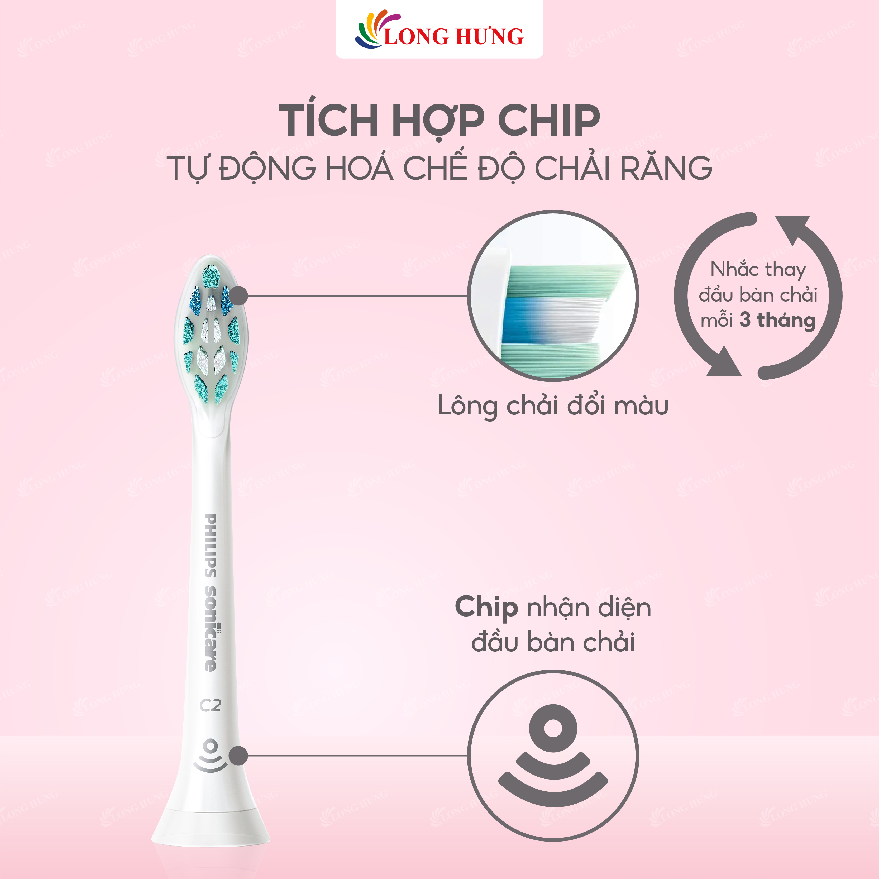Đầu bàn chải điện Philips Sonicare C2 Optimal Plaque Defence HX902 - Hàng chính hãng