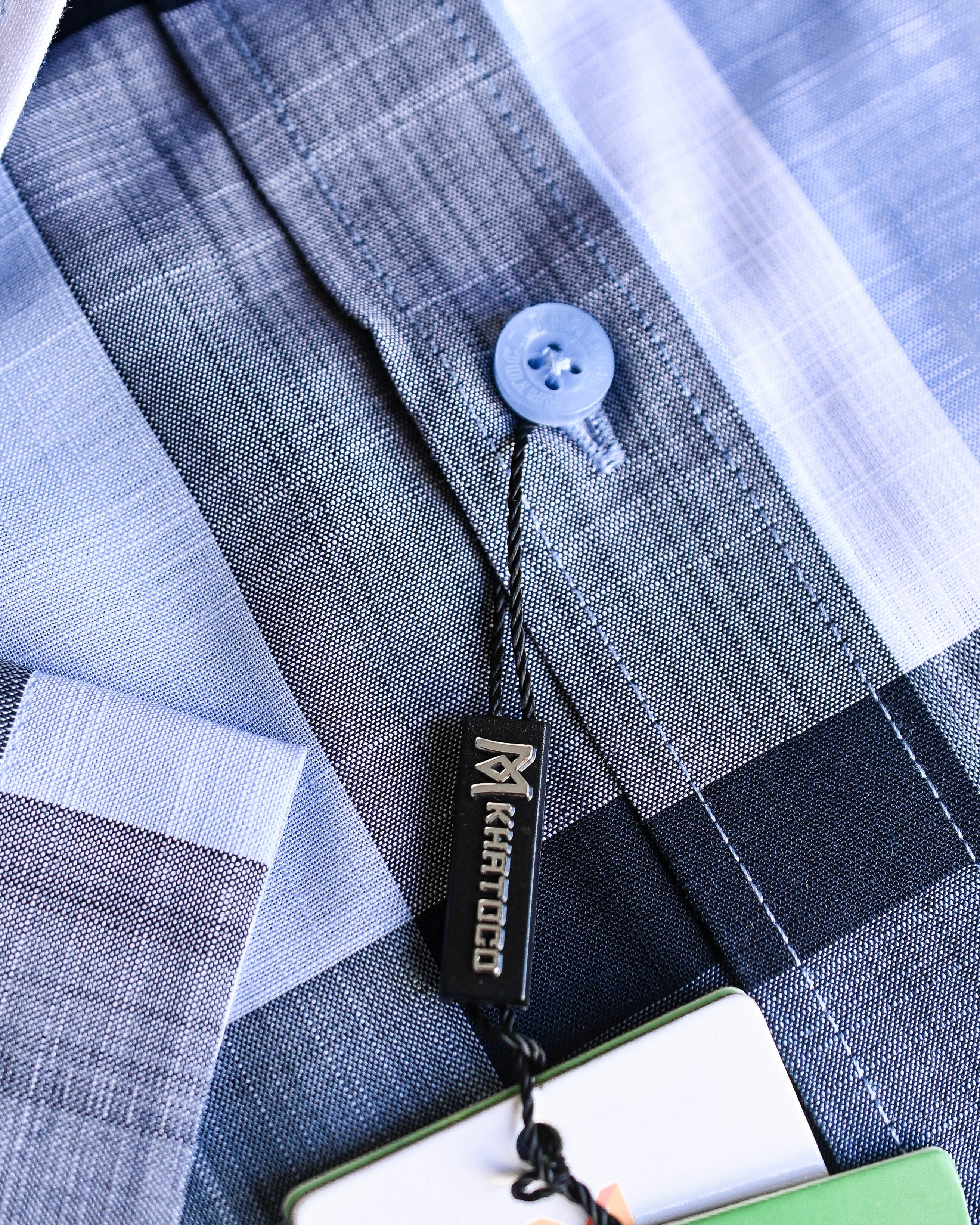 Áo sơ mi nam Khatoco tay ngắn lai ngang