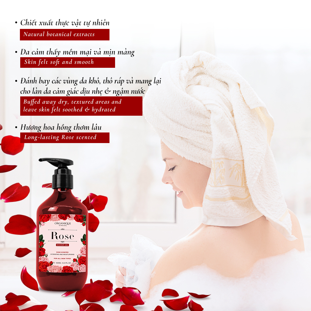 Sữa tắm hoa hồng - Rose Shower Gel 500ml