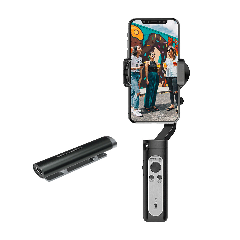 Gimbal Tay cầm chống rung tích hợp micro không dây cho smartphone cao cấp Hohem ISteady X Vlogger Kit - Hàng nhập khẩu