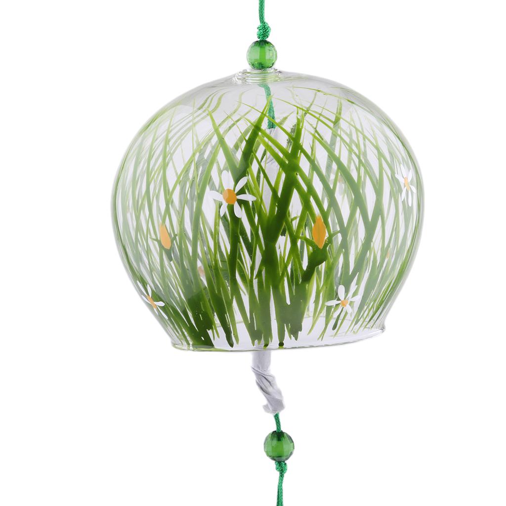 2X Glass Windchimes Japanese Style Hanging Blessing Bells Home
