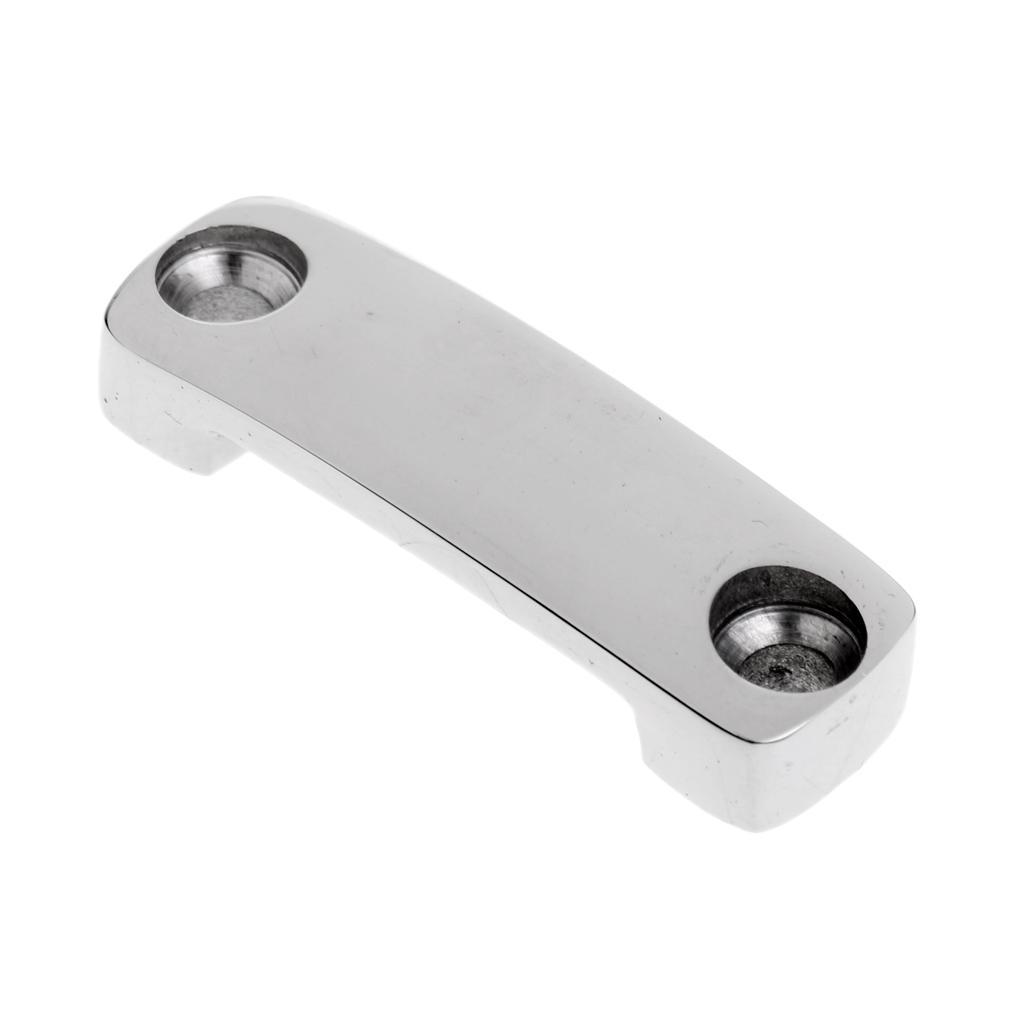 Pack 4 Premium Silver 316 Stainless Steel Boat Deck Fitting Rope Connection Strap Loop 48mm