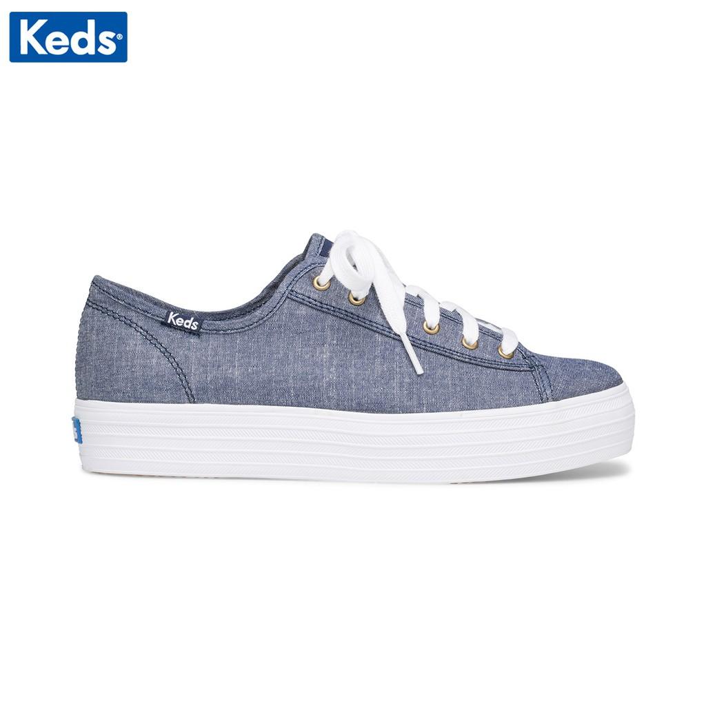 Giày Keds Nữ - Triple Kick Mini Chambray Blue - KD060332