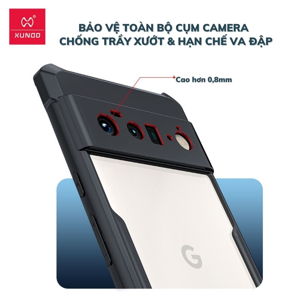 Ốp lưng Google Pixel 6 Pro trong suốt chống sốc XUNDD, chống va đập, bảo vệ camera, siêu bền bỉ - Hàng nhập khẩu