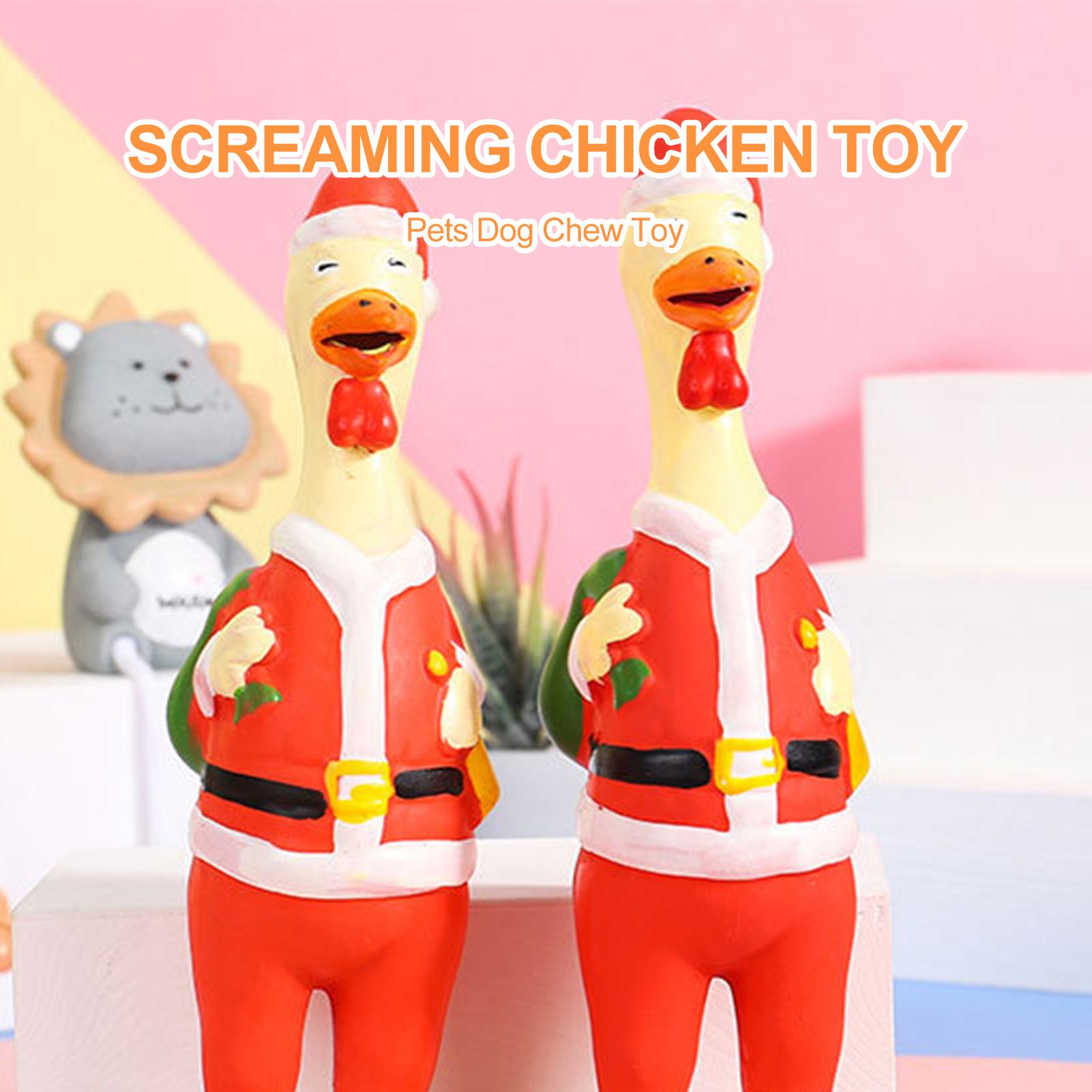 Đồ chơi con gà la hét cho trẻ em và thú cưng phonh cách ông già Noel