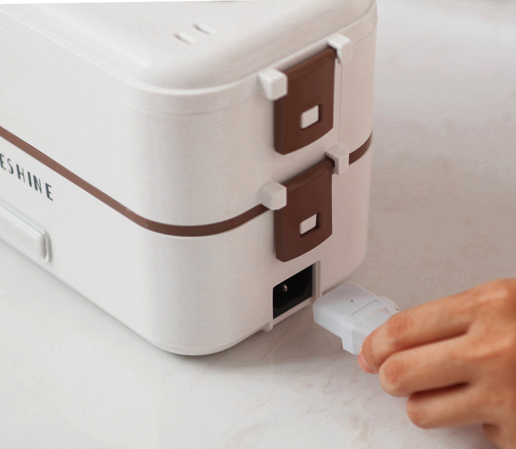 Hộp đựng cơm hâm nóng văn phòng 2 tầng