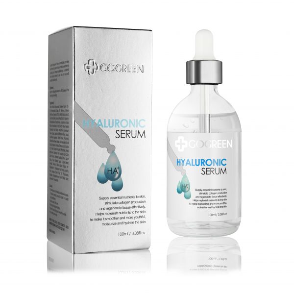 GoGreen Hyaluronic Serum– Serum HA – Cấp nước, giữ ẩm, kích thích sản sinh Collagen cho da – 100ml