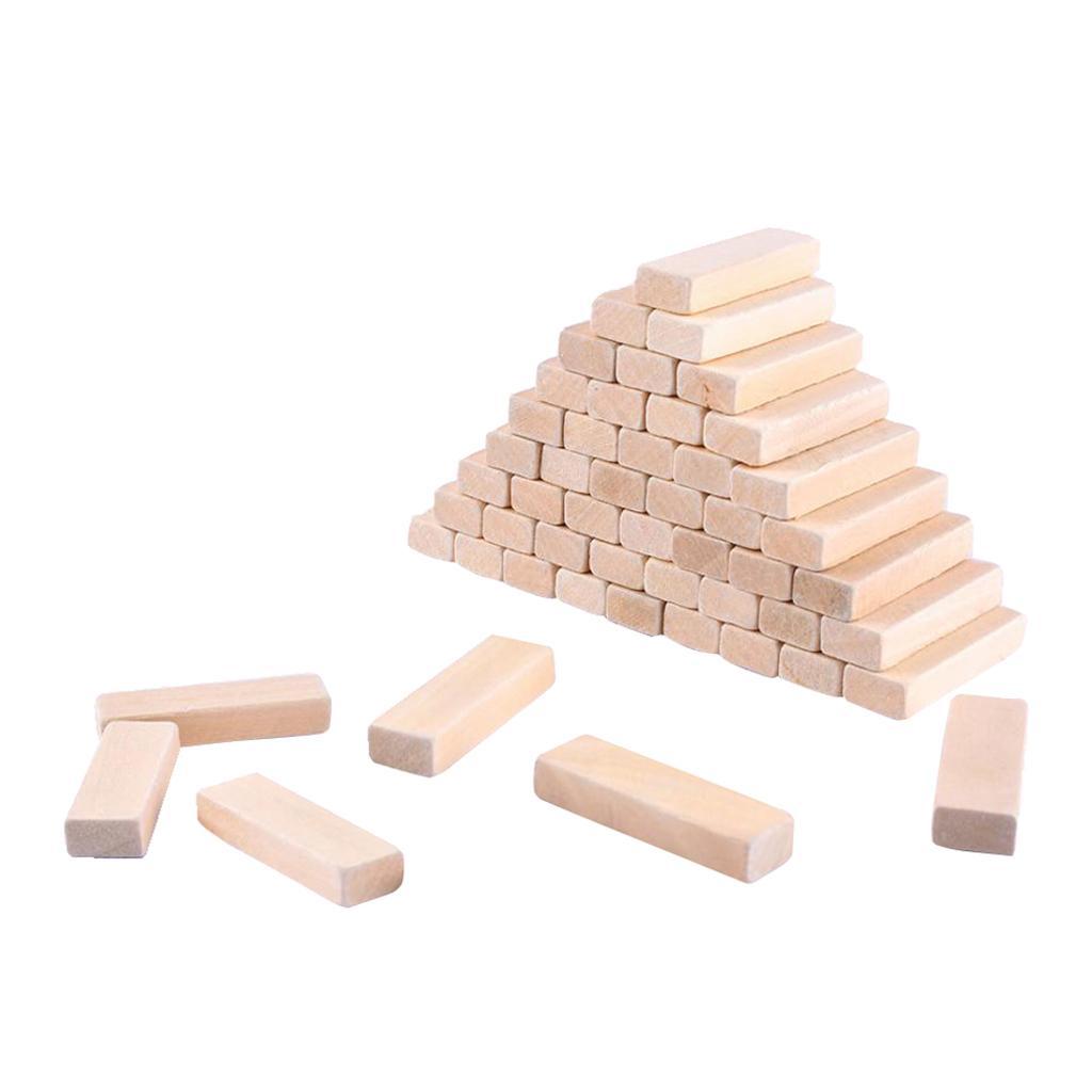 300x Wooden Blocks -2inch - Wood Rectangle Blocks for Crafts &amp; DIY Projects