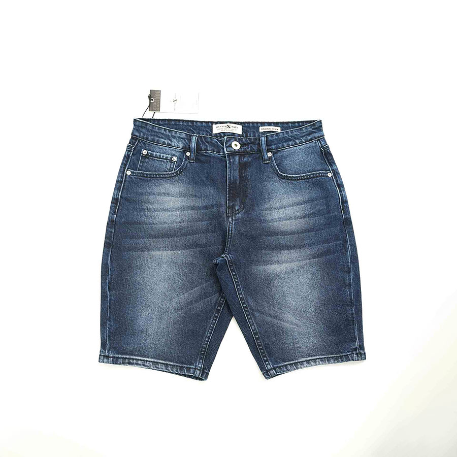 Quần Short Jeans Nam Cao Cấp HUNTER X-RAYS Form Slimfit Thun Màu Xanh Đẹp S67