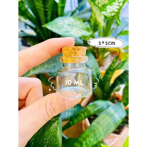 Lọ thuỷ tinh nút bần cao cấp đường kính 3cm【10ml,15ml,20ml,25ml,30ml,40ml,50ml,60ml