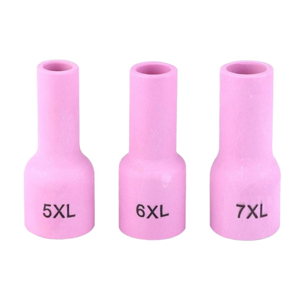 3x 53N TIG KIT Alumina Ceramic Nozzle Gas Lens Collet fit TIG Welding Torch