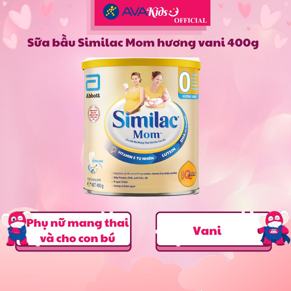 Sữa bầu Similac Mom hương vani 400g - Hàng Chính Hãng
