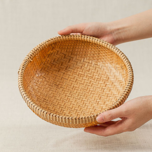 Rổ tre tròn đáy đan chặt