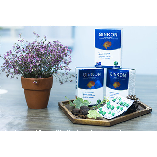 COMBO 3 HỘP Bổ não GINKON Úc giảm rối loạn tiền đình, tăng cường lưu thông máu hộp 30 viên/hộp