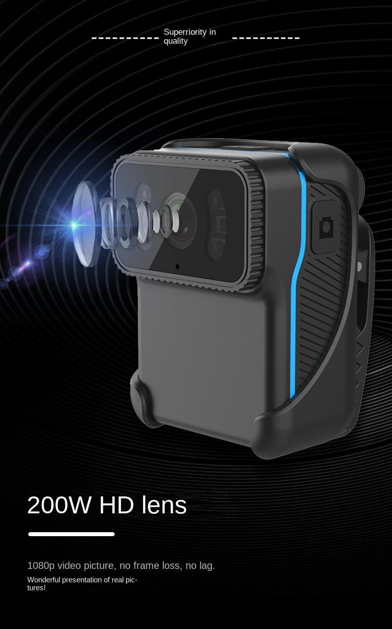 256G 1080P Camera Hành Động Video Nhìn Xuyên Đêm Ống Kính Full HD WIFI Chống Nước Video Thực Thi Pháp Luật Đầu Ghi Định Dạng MP4 ngoài Trời Mini