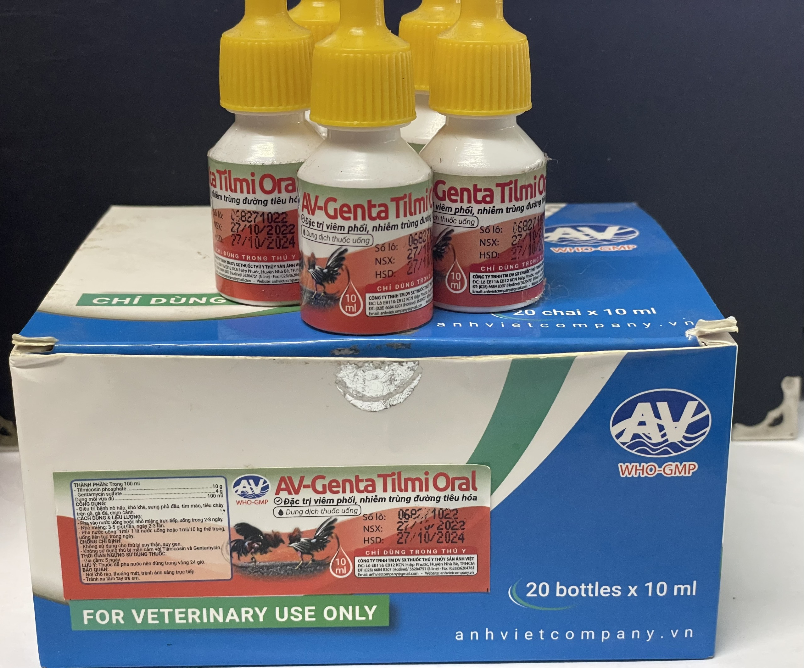 GENTA TILMI ORAL 10ML - ĐẶC T.RỊ VIÊM PHỔI, NHIỄM TRÙNG ĐƯỜNG TIÊU HÓA