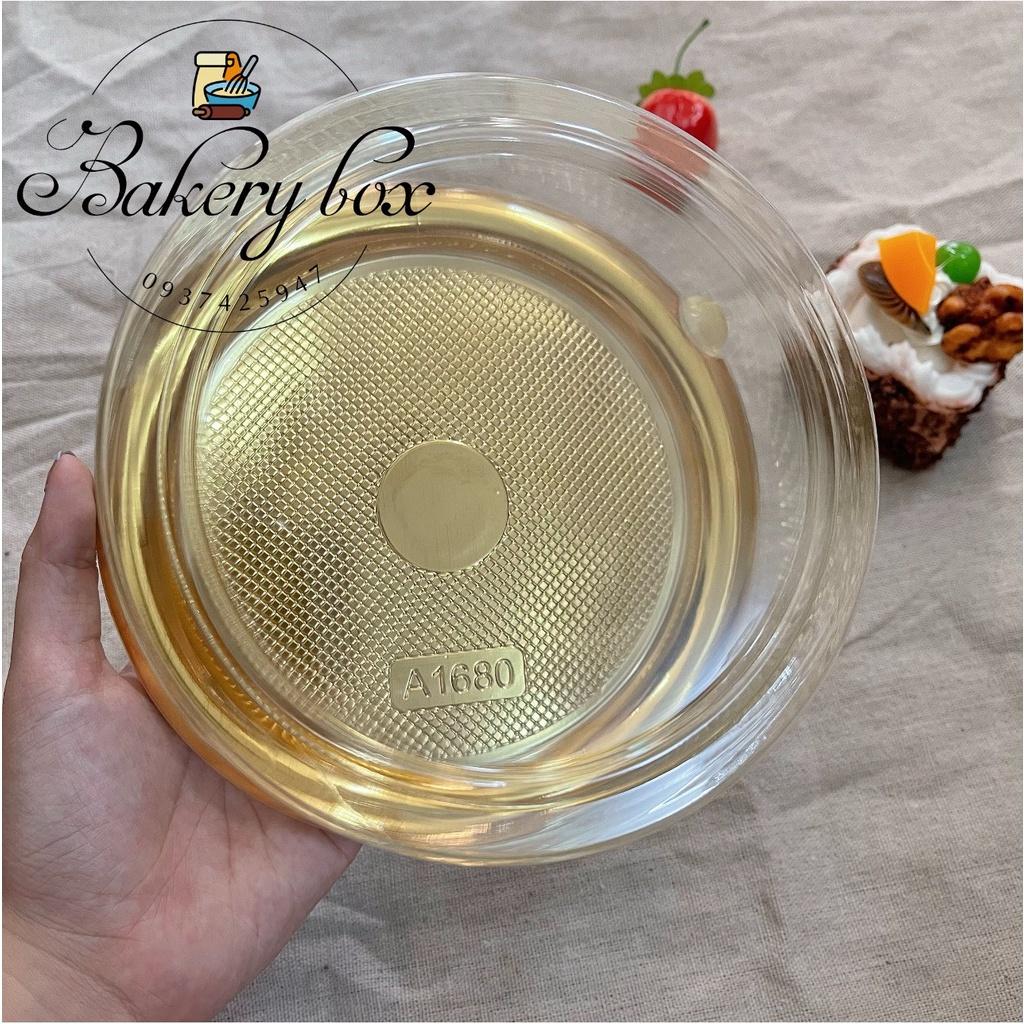 100 Hộp Tròn Đế Vàng Đựng Bánh Bao Đào Tiên - Bông Lan Trứng Muối 14cm - A1680G