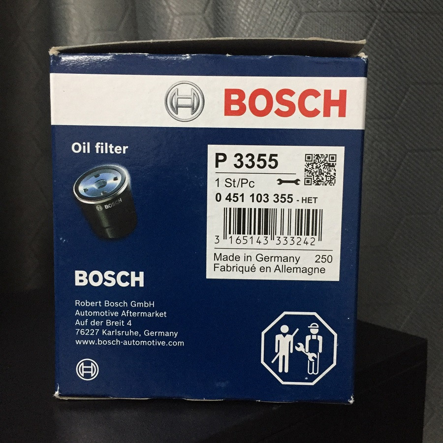 Lọc Nhớt Động Cơ BOSCH P3355 Cho Xe Peugeot 2008 1.2L Made In Germany | Hibu
