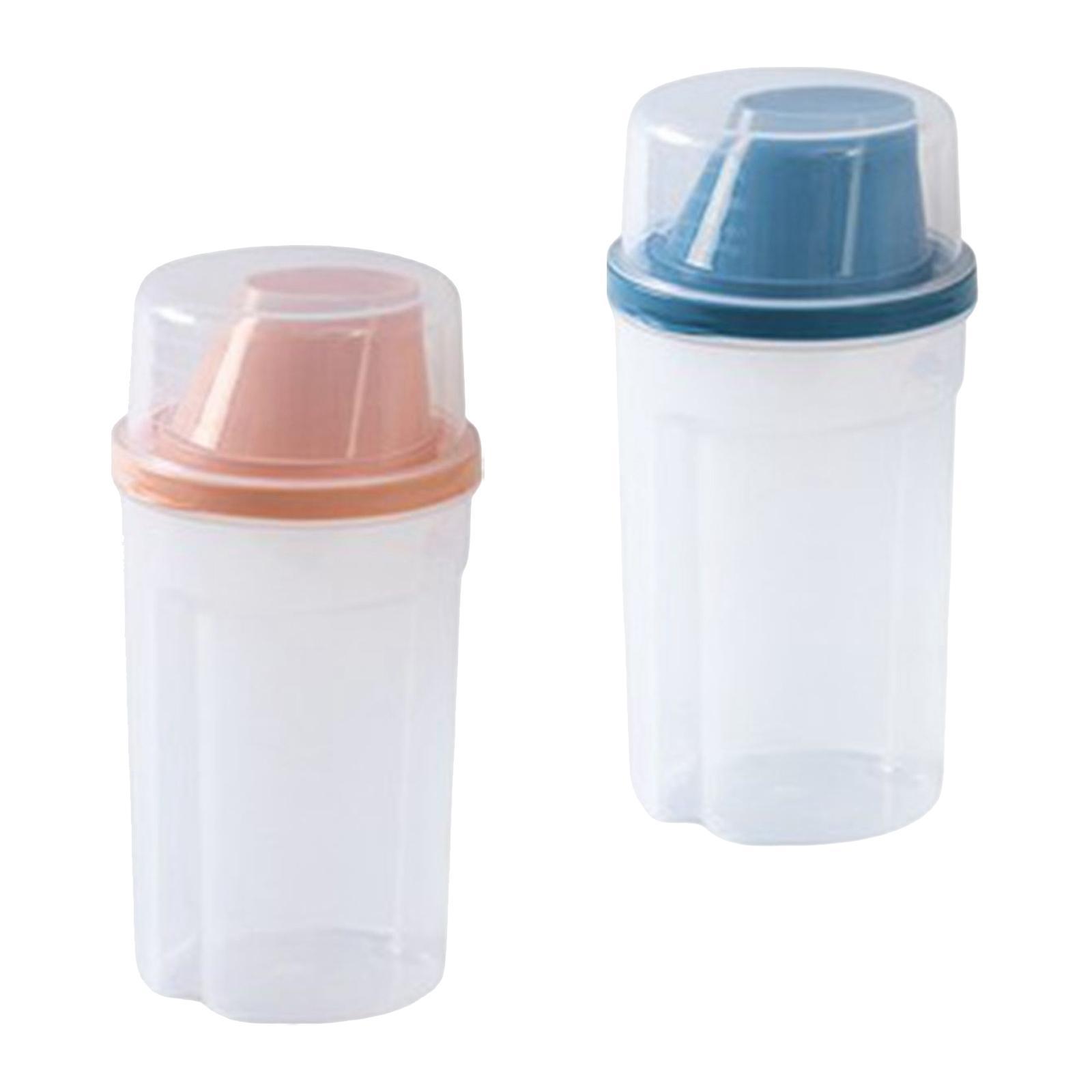 2x Airtight Food Storage Container with Lid Dispenser for Pantry Kitchen
