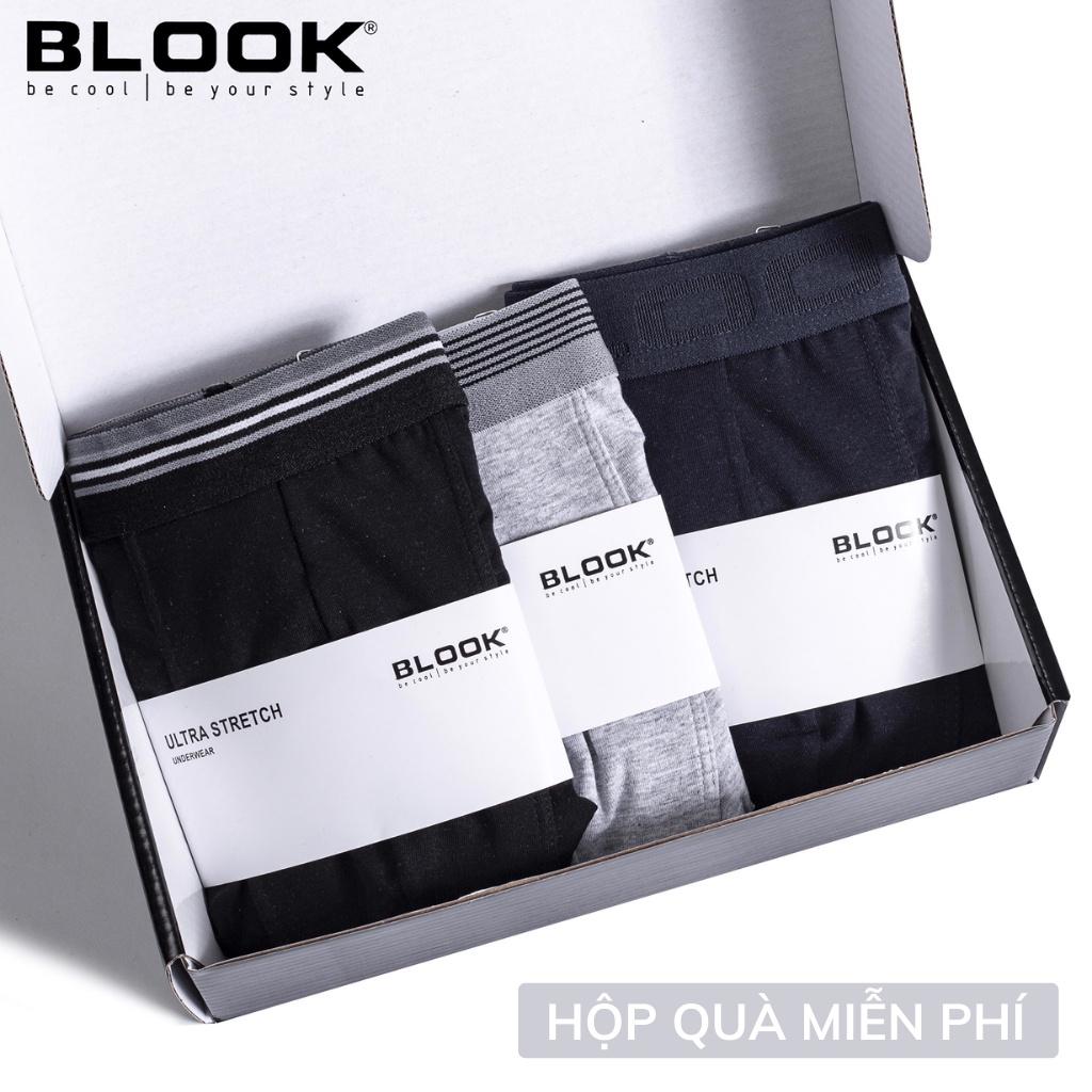 Quần lót BOXER nam vải cotton 4 chiều siêu mát 100% thoáng khí, kháng khuẩn, khử mùi , co giãn tốt 79185 - BLOOK