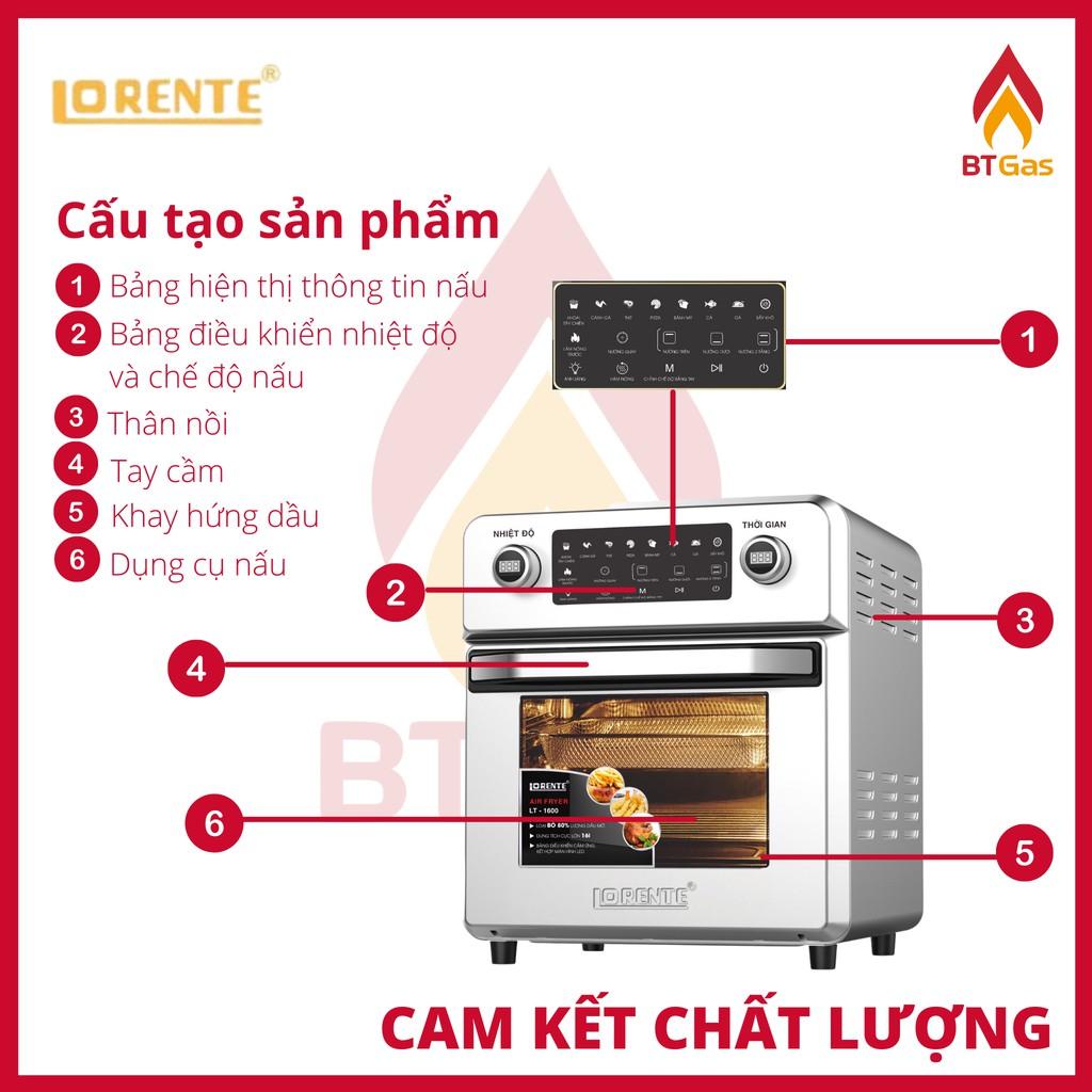 Nồi chiên không dầu điện tử dung tích lớn 16L Lorente LT-1600 - Hàng chính hãng