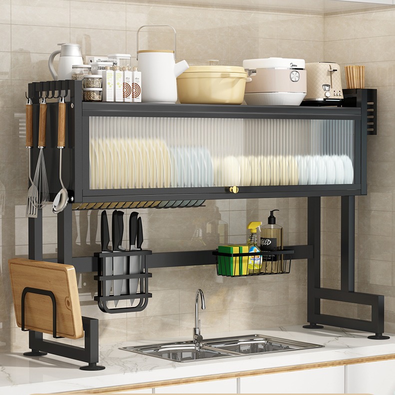 Kệ Để Chén Đĩa Có Nắp Đậy VANDO Chống Bụi Chống Côn Trùng Sạch Sẽ Tiện Lợi Cho Nhà Bếp