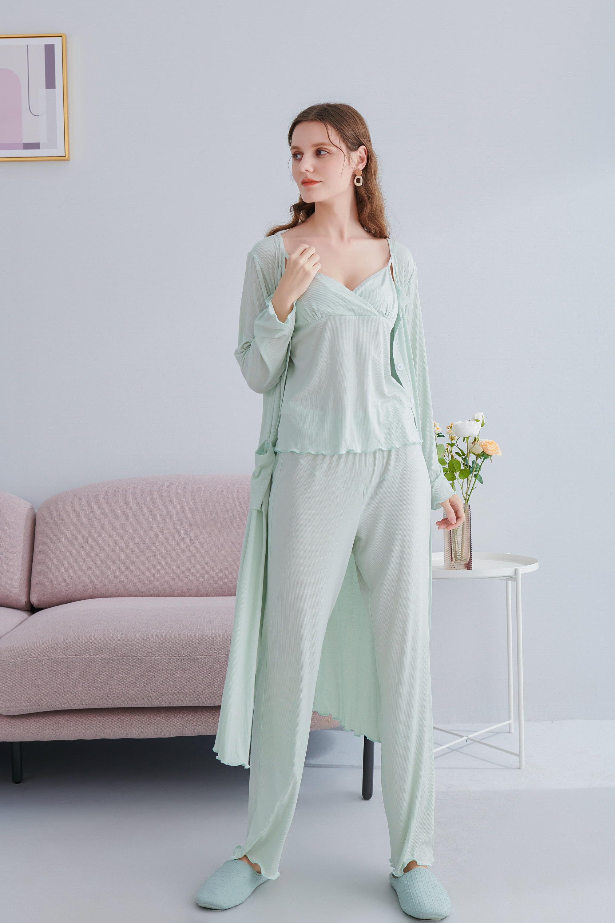 Pijama Bầu Sau Sinh Hàng Đẹp Cao Cấp, Siêu Mềm, Mịn, Mát, Thấm hút mồ hôi cho Mẹ mặc mát mùa hè