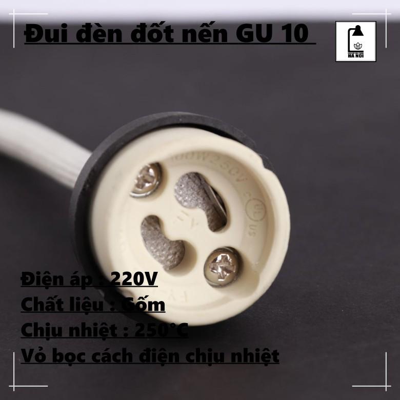 Đui đèn đốt nến GU10 - Cao cấp có vỏ bọc cách nhiệt