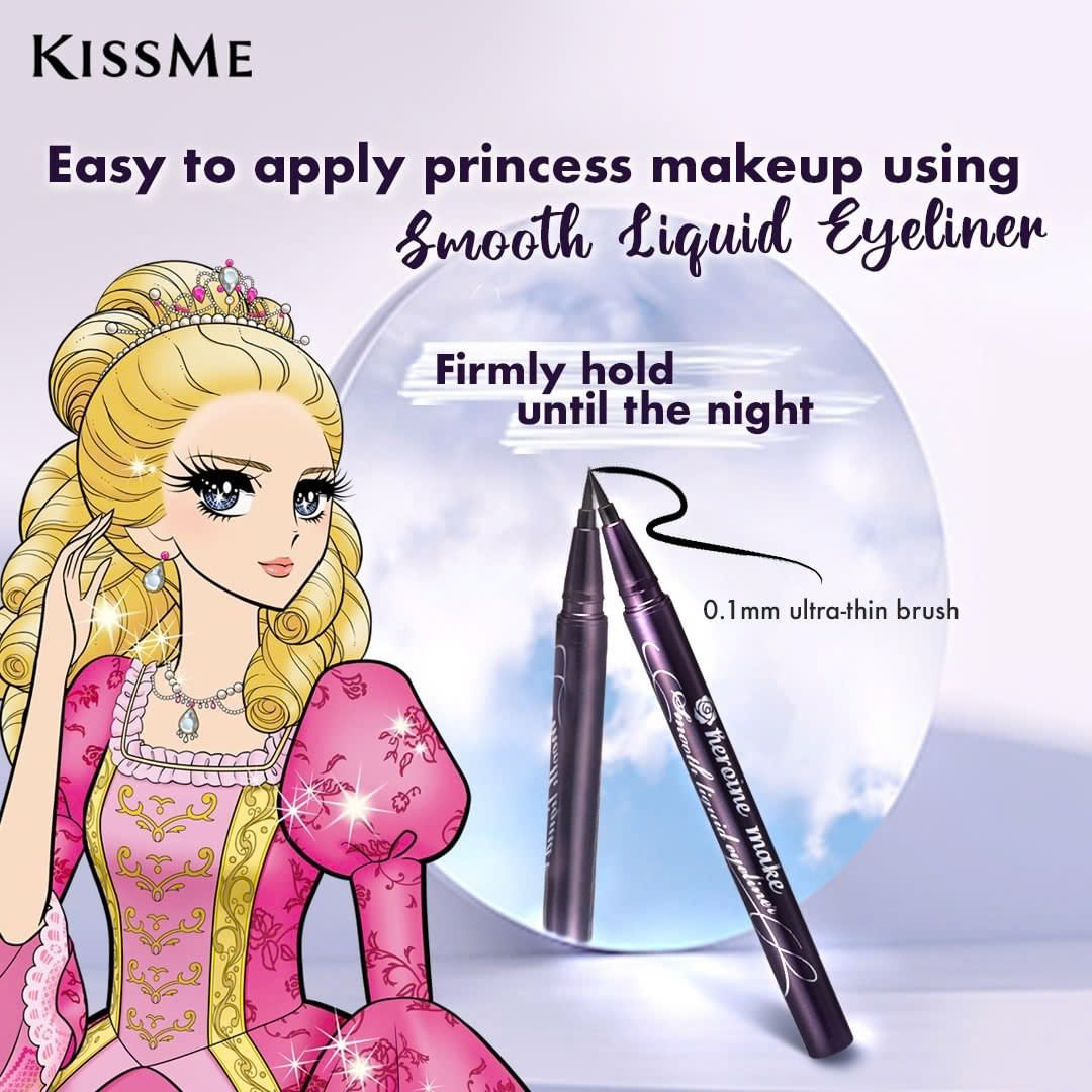 Bút Kẻ Mắt Nước Siêu Chống Trôi Kissme Heroine Make Smooth Liquid Eyeliner Super Keep Nét Siêu Sắc Mãnh (0.1g)