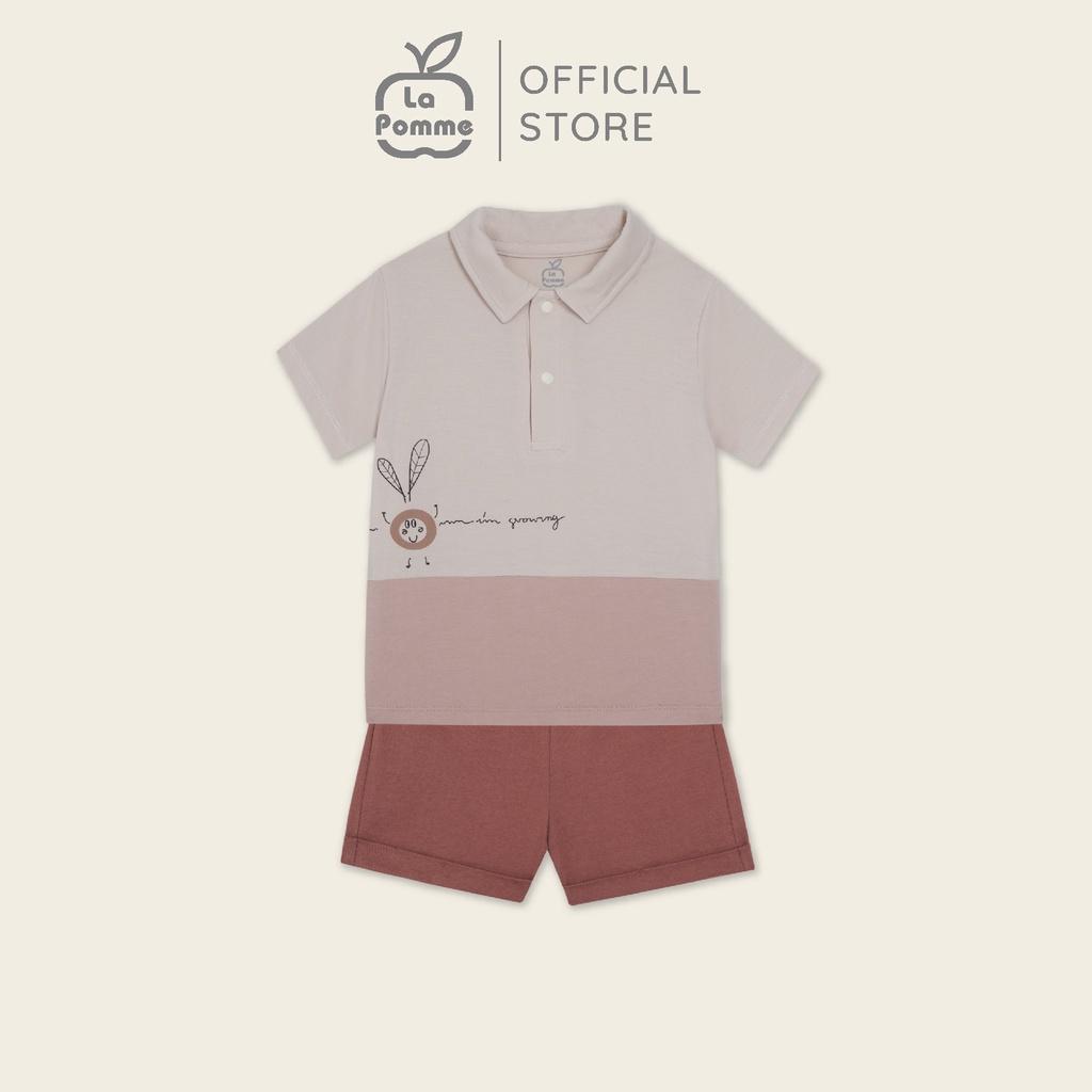 Bộ cộc tay La Pomme polo mầm cây